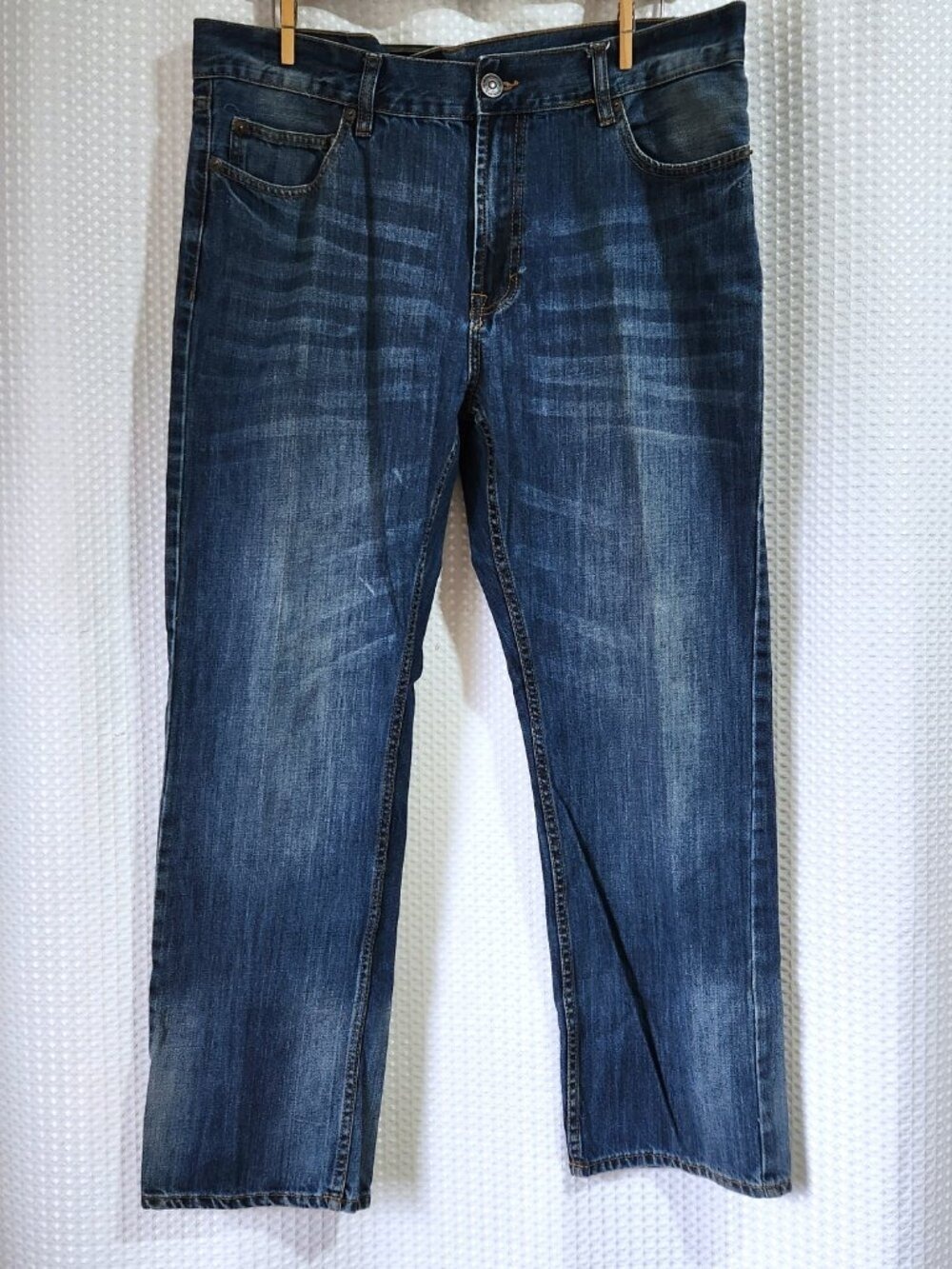 Bluenotes Brodie Jeans Mens 38x30 Slim Straight Fit Medium Wash Blue Denim Pant